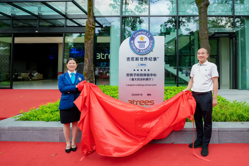 3TREES lập kỷ lục Guinness thế giới: Showroom sơn phủ lớn nhất — Khai trương Trung tâm Trải nghiệm Công nghệ Nhà ở Chất lượng 3TREES