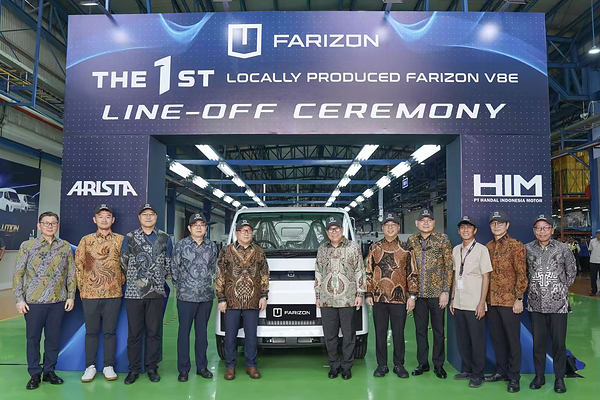 Nhà máy KD đầu tiên ở nước ngoài của Farizon khai trương tại Indonesia, chiếc V8E lắp ráp nội địa đầu tiên xuất xưởng
