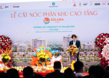Solaria Rise thuộc đô thị tích hợp Waterpoint chính thức cất nóc sau hơn 1 năm thi công
